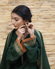 Aisling – 3PC Unstitched Dhanak Embroidered Suit with Wool Shawl & Trouser