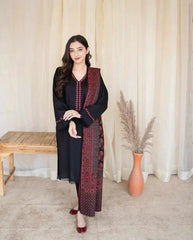Aisling – 3PC Unstitched Dhanak Embroidered Suit with Wool Shawl & Trouser
