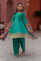 3 Piece Embroidered Lawn Suit | DW-EF25-10