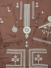 ETHNIC-2PC DHANAK EMBROIDERED SHIRT & EMBROIDERED TROUSER