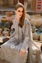 Maria B BA5065 – Luxury 3PC Banadora Embroidered Lawn Suit with Bamber Dupatta