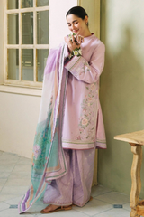 Coco zara shahjahan– 3PC Unstitched Dhanak Embroidered Suit with  Dhanak Embroidered  Shawl  & Trouser