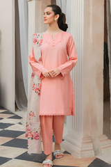 Coco zara shahjahan– 3PC Unstitched Dhanak Embroidered Suit with  Dhanak Embroidered  Shawl  & Trouser
