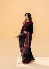 Zaroon – 3PC Unstitched Dhanak Embroidered Suit with Wool Shawl & Trouser