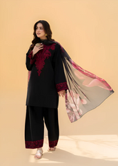 Zaroon – 3PC Unstitched Dhanak Embroidered Suit with Wool Shawl & Trouser