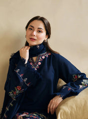 Coco zara shahjahan– 3PC Unstitched Dhanak Embroidered Suit with  Dhanak Embroidered  Shawl  & Trouser