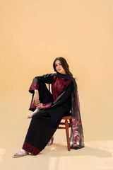 Zaroon – 3PC Unstitched Dhanak Embroidered Suit with Wool Shawl & Trouser