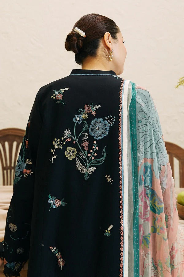 Coco zara shahjahan– 3PC Unstitched Dhanak Embroidered Suit with  Dhanak Embroidered  Shawl  & Trouser
