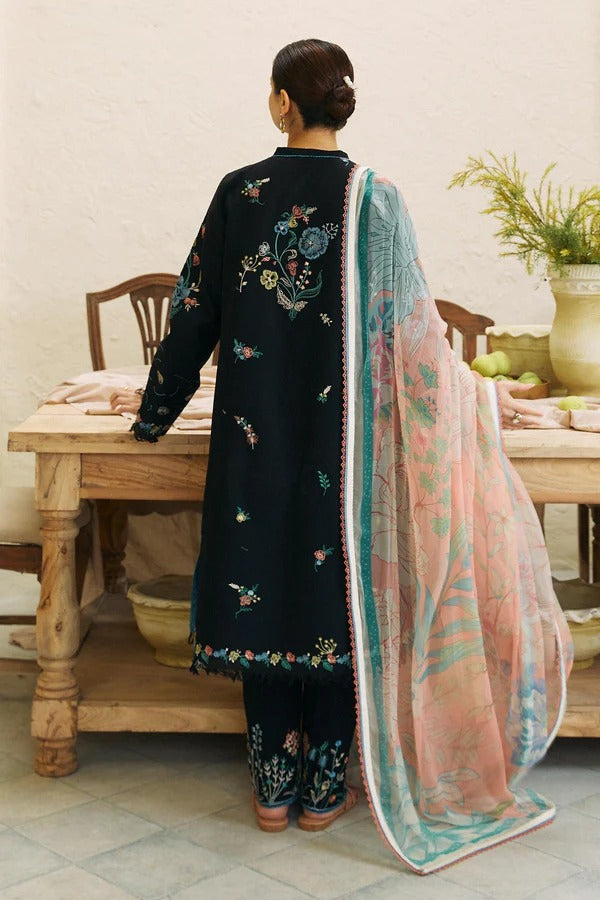 Coco zara shahjahan– 3PC Unstitched Dhanak Embroidered Suit with  Dhanak Embroidered  Shawl  & Trouser