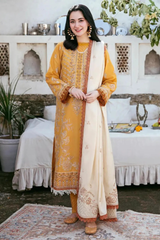 Florent  – 3PC Unstitched Dhanak Embroidered Suit with  Dhanak Embroidered  Shawl  & Trouser