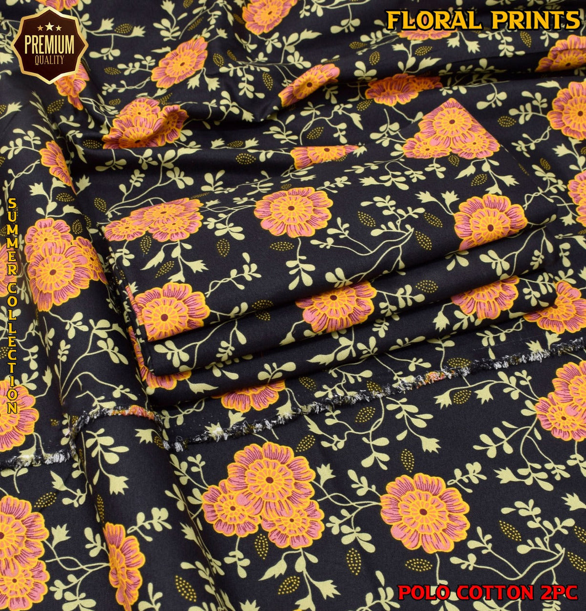 2-Piece Printed Polo Cotton Suit