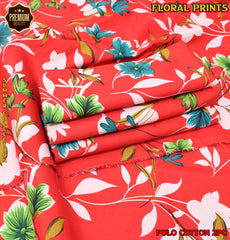 2-Piece Printed Polo Cotton Suit