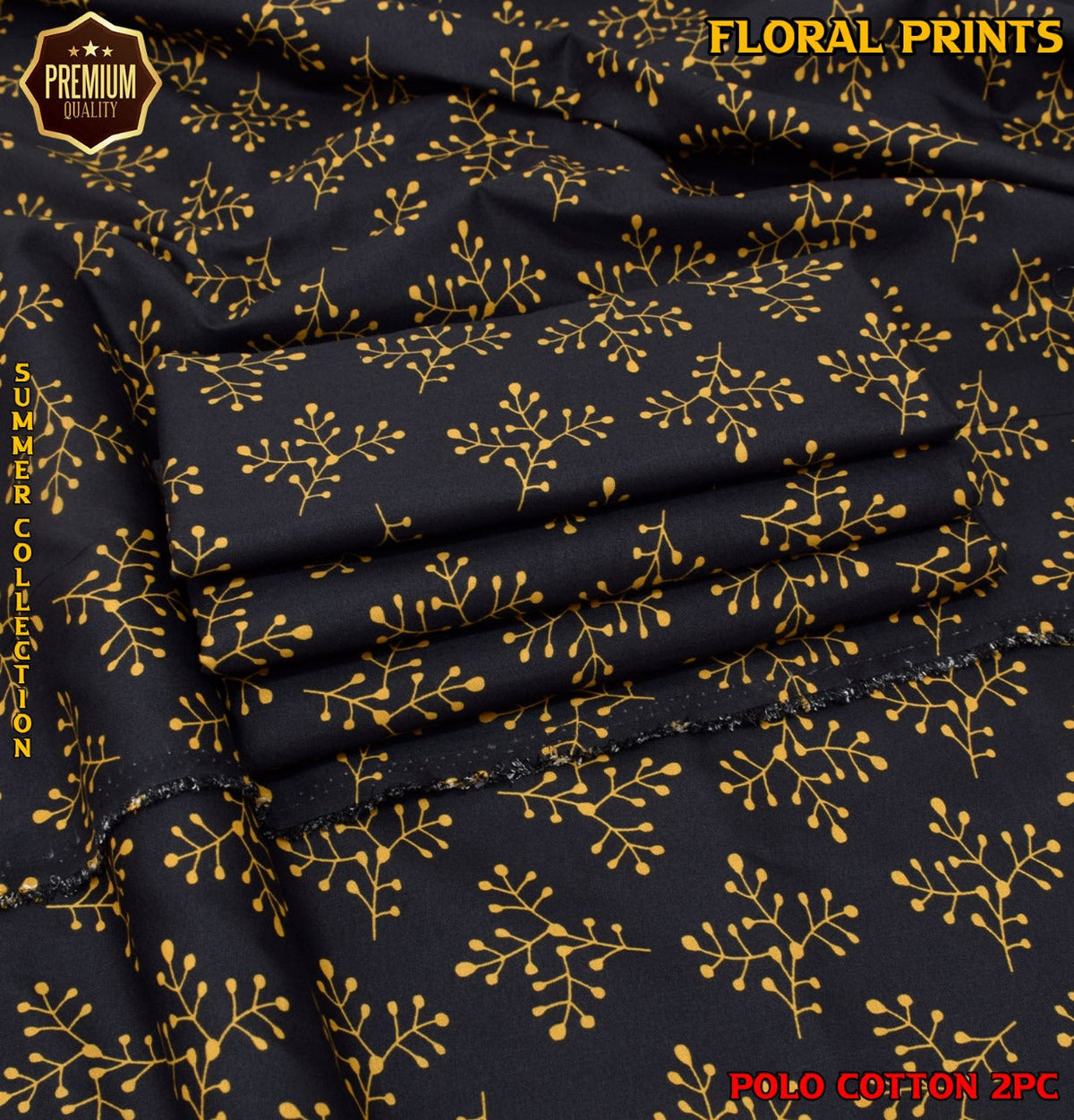 2-Piece Printed Polo Cotton Suit