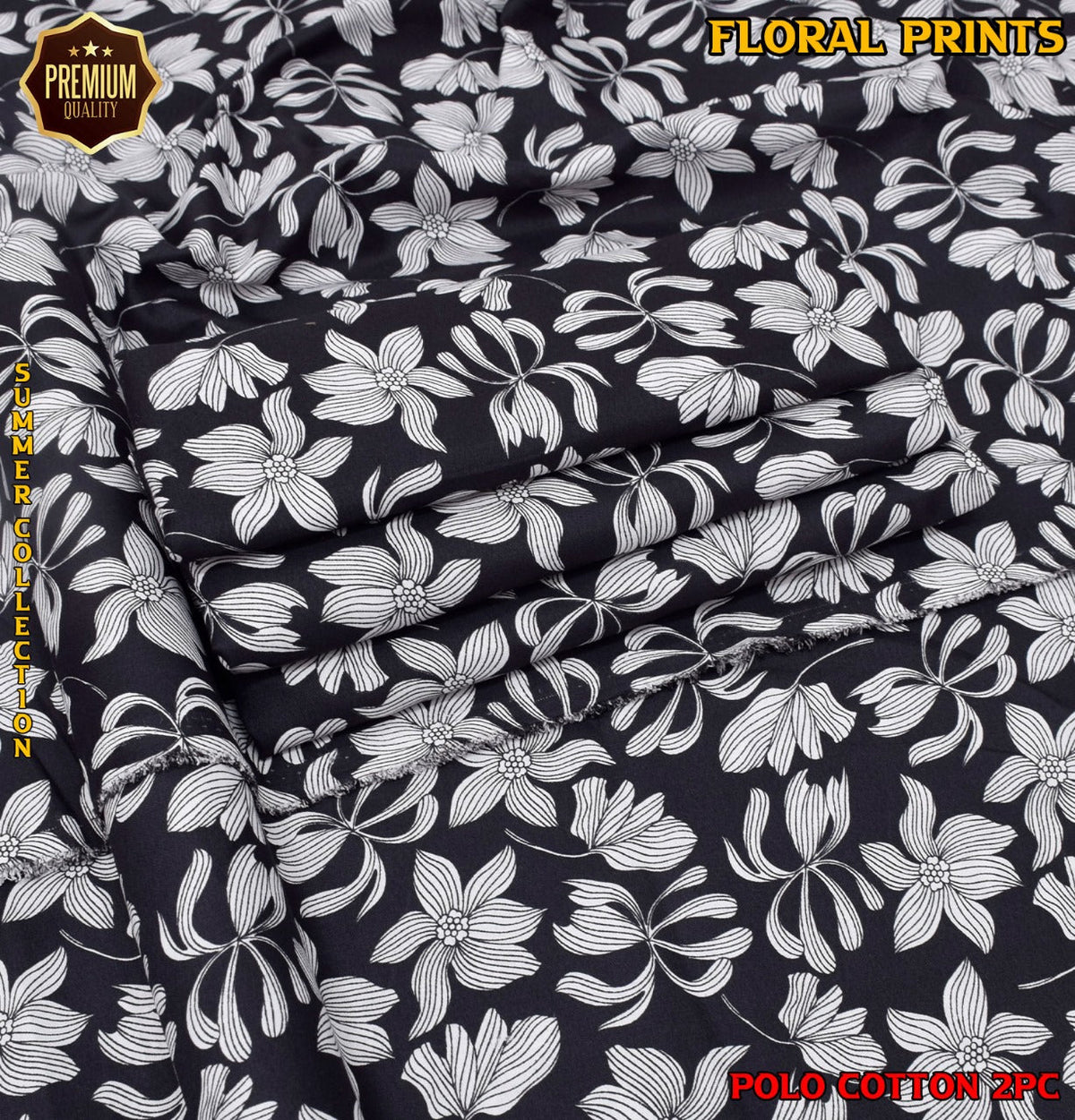 2-Piece Printed Polo Cotton Suit