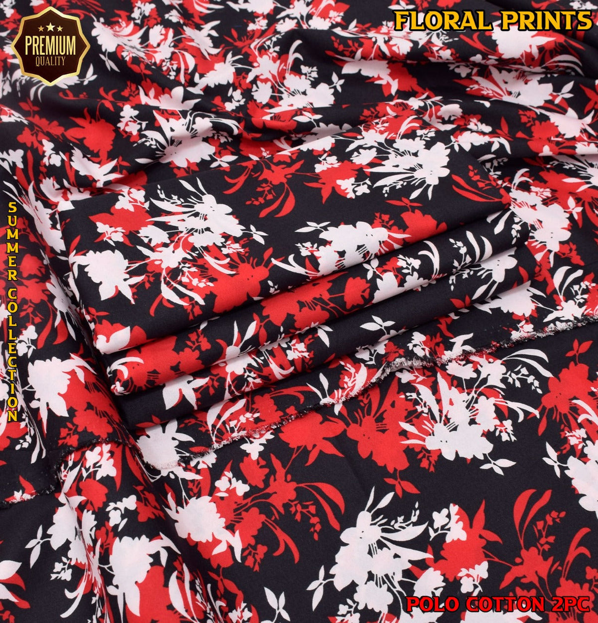 2-Piece Printed Polo Cotton Suit