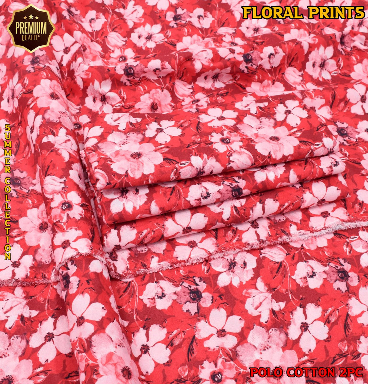 2-Piece Printed Polo Cotton Suit