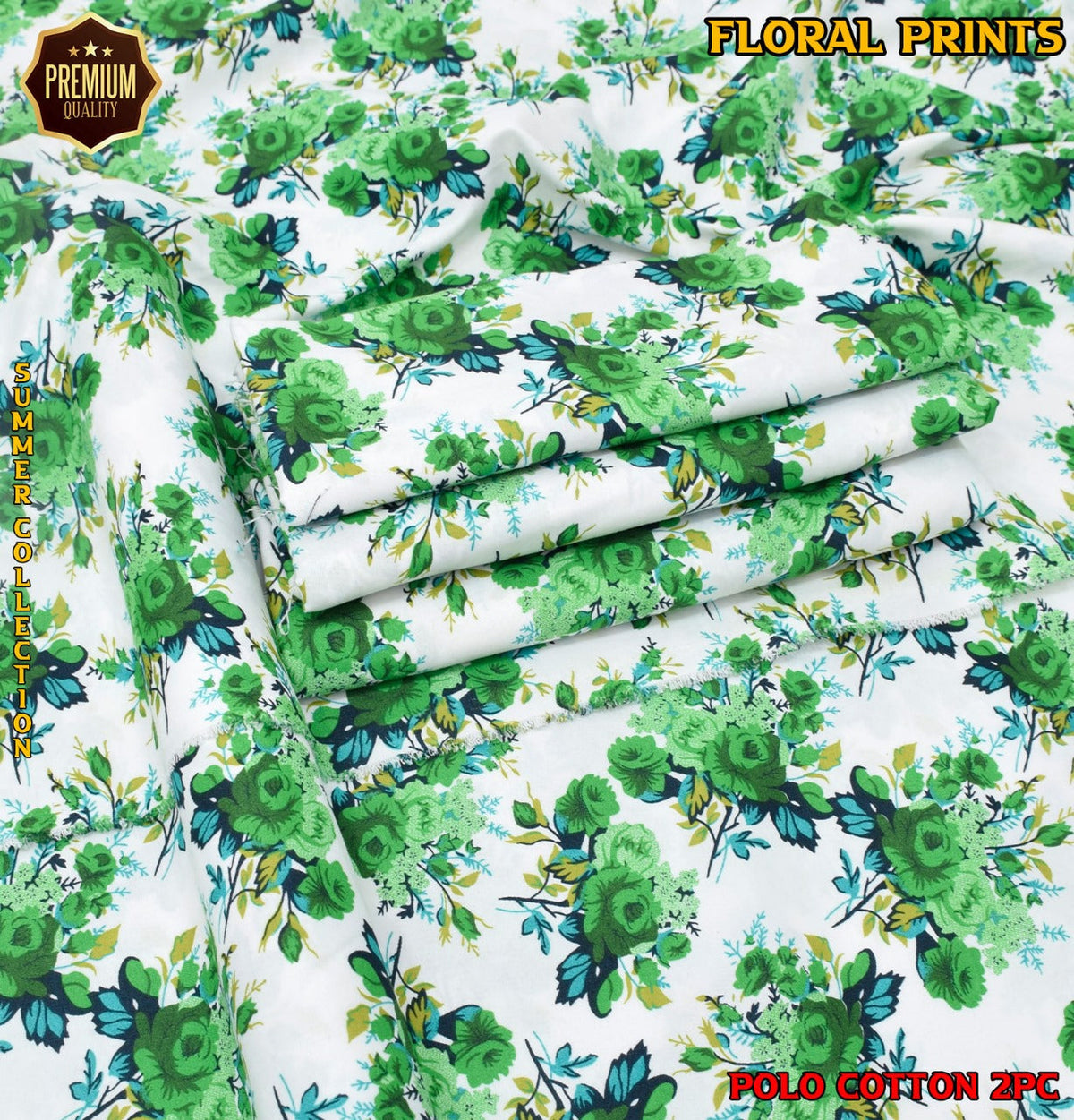 2-Piece Printed Polo Cotton Suit