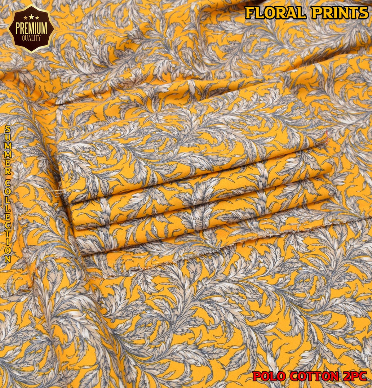 2-Piece Printed Polo Cotton Suit