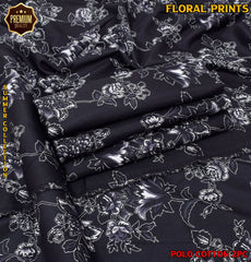 2-Piece Printed Polo Cotton Suit
