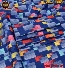 2-Piece Printed Polo Cotton Suit