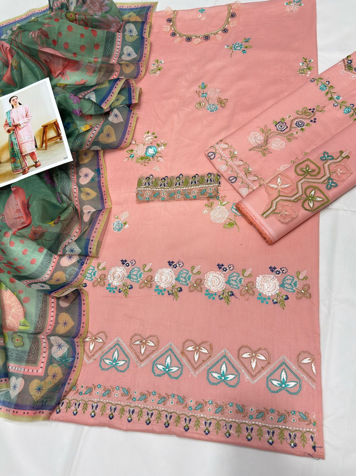 Coco by Zara 1057 – Luxury 3PC Embroidered Lawn Suit | Eid Collection 2025