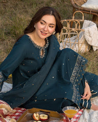 Coco 1085 – Luxury 3PC Embroidered Lawn Suit with Organza Dupatta
