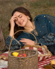 Coco 1085 – Luxury 3PC Embroidered Lawn Suit with Organza Dupatta