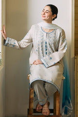 Coco 1032 – Luxury 3PC Embroidered Lawn Suit with Chiffon Dupatta