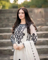 Zara Shahjahan 1012 – Elegant 3PC Embroidered Lawn Suit with Chiffon Dupatta