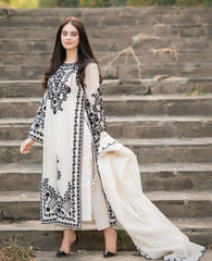 Zara Shahjahan 1012 – Elegant 3PC Embroidered Lawn Suit with Chiffon Dupatta