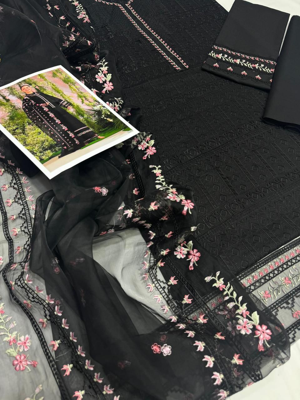Coco 1094 – Luxury 3PC Embroidered Lawn Suit with Organza Dupatta