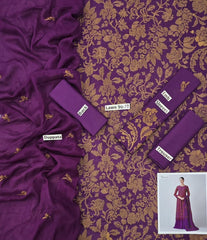 Bareeze BA128b – Elegant 3PC Embroidered Lawn Suit with Bamber Dupatta