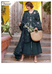 Bareeze BA128 – Elegant 3PC Embroidered Lawn Suit with Bamber Dupatta
