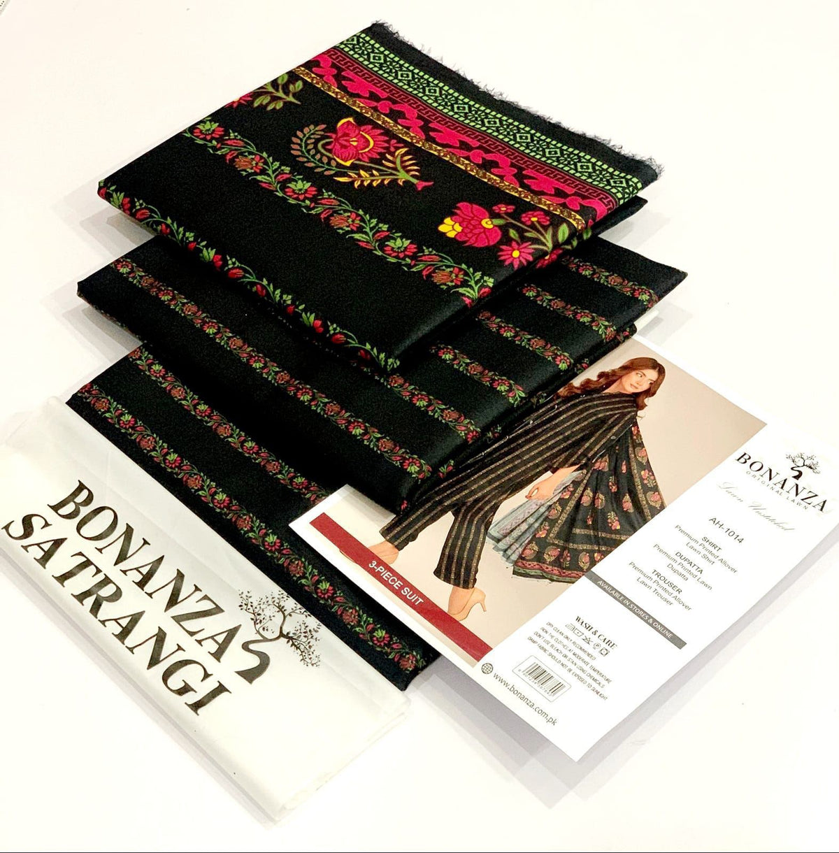 Bonanza – 3PC Printed Lawn Suit | Allover Print Shirt, Dupatta & Trouser