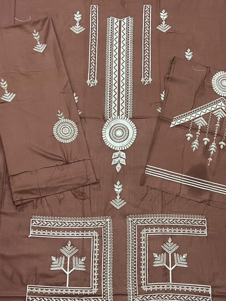 ETHNIC-2PC DHANAK EMBROIDERED SHIRT & EMBROIDERED TROUSER